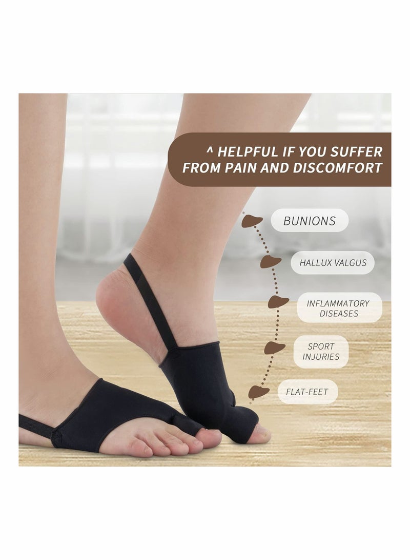 SYOSI Bunion Corrector, Orthopedic Bunion Splint, Big Toe Separator Pain Relief, Non-Surgical Hallux Valgus Correction, Big Toe Straightener Pain Relief for Women & Men, Day Night Support (Black) - Image 4