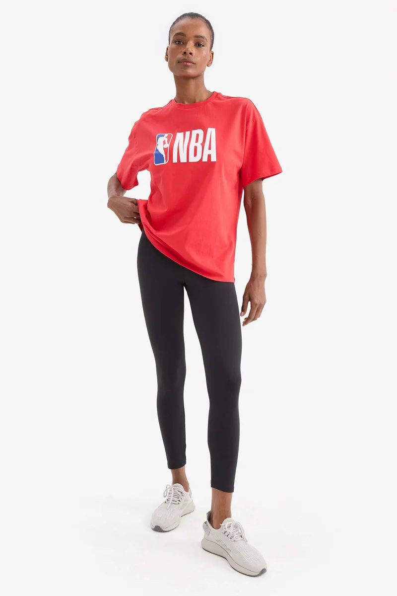DeFacto DeFactoFit NBA Wordmark Oversize Fit Printed Sports T-Shirt