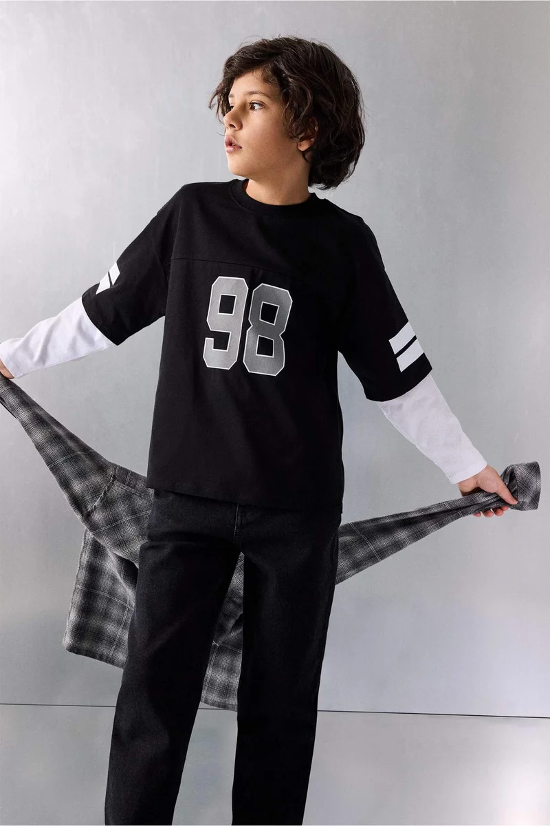Defacto Boy New Regular Fit Slogan Print T-Shirt