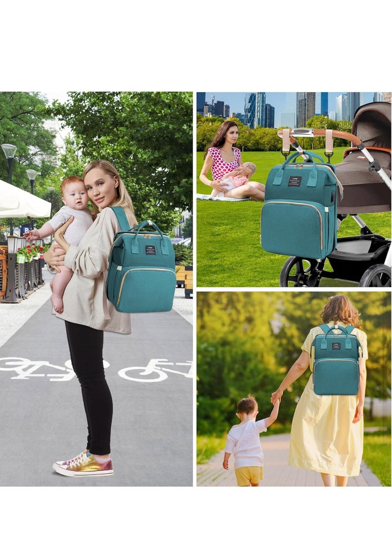 Diaper Bag Backpack with Changing Table, Breathable, Travel Backpack, USB Port, Large Capacity with Toys, 900D Waterproof - Image 5