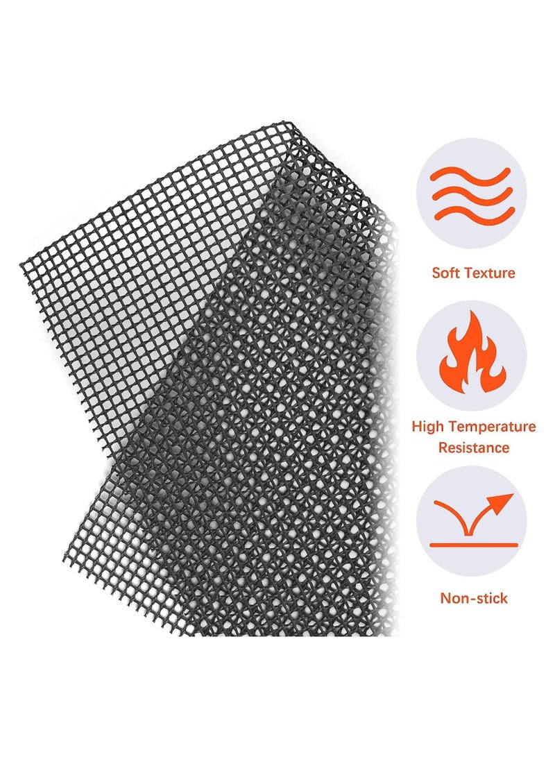 Raxoom 5 PCS BBQ Grill Mesh Mat Set,Non-stick BBQ Grilling Sheet Liners Portable Extreme Heat Resistance Barbecue Rack Pad,Easy To Clean,Reusable Outdoor. - Image 5