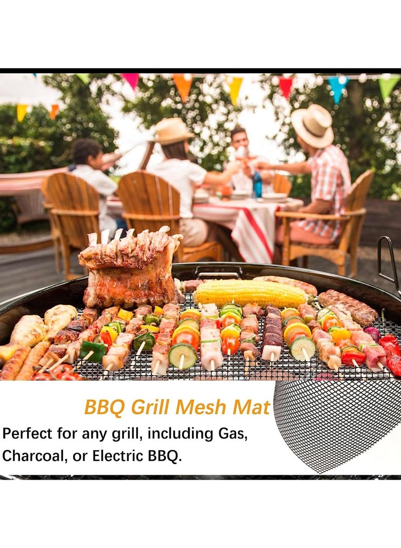 Raxoom 5 PCS BBQ Grill Mesh Mat Set,Non-stick BBQ Grilling Sheet Liners Portable Extreme Heat Resistance Barbecue Rack Pad,Easy To Clean,Reusable Outdoor. - Image 2