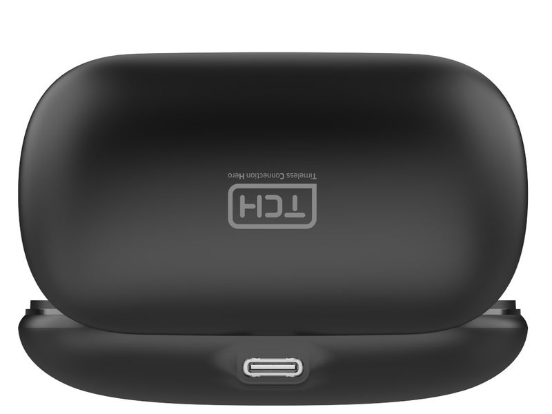 TCH L20 Wireless Earbuds Black, Bluetooth 5.4, ANC 28dB, ENC Dual Mic, 55ms Low Latency, 30H Playtime, 13mm Drivers, Type-C Fast Charging, IPX4 - Image 2