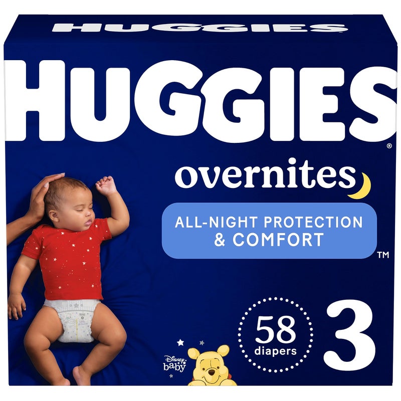 Huggies Overnites Size 3 Overnight Diapers (16-28 lbs), 58 Ct - Image 1