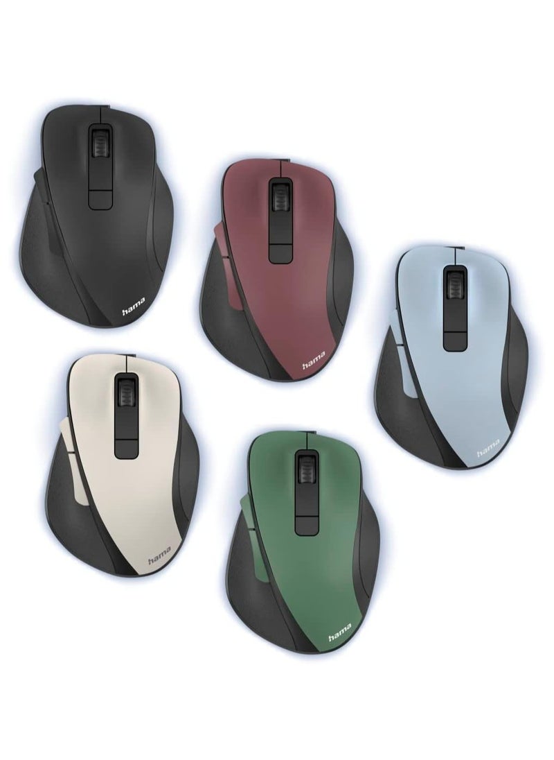 هاما Hama MW-500 Rechargeable Wireless Optical Mouse – 6 Buttons, USB Connectivity, Optical Sensor, Ergonomic Design – Burgundy Red  - Image 5