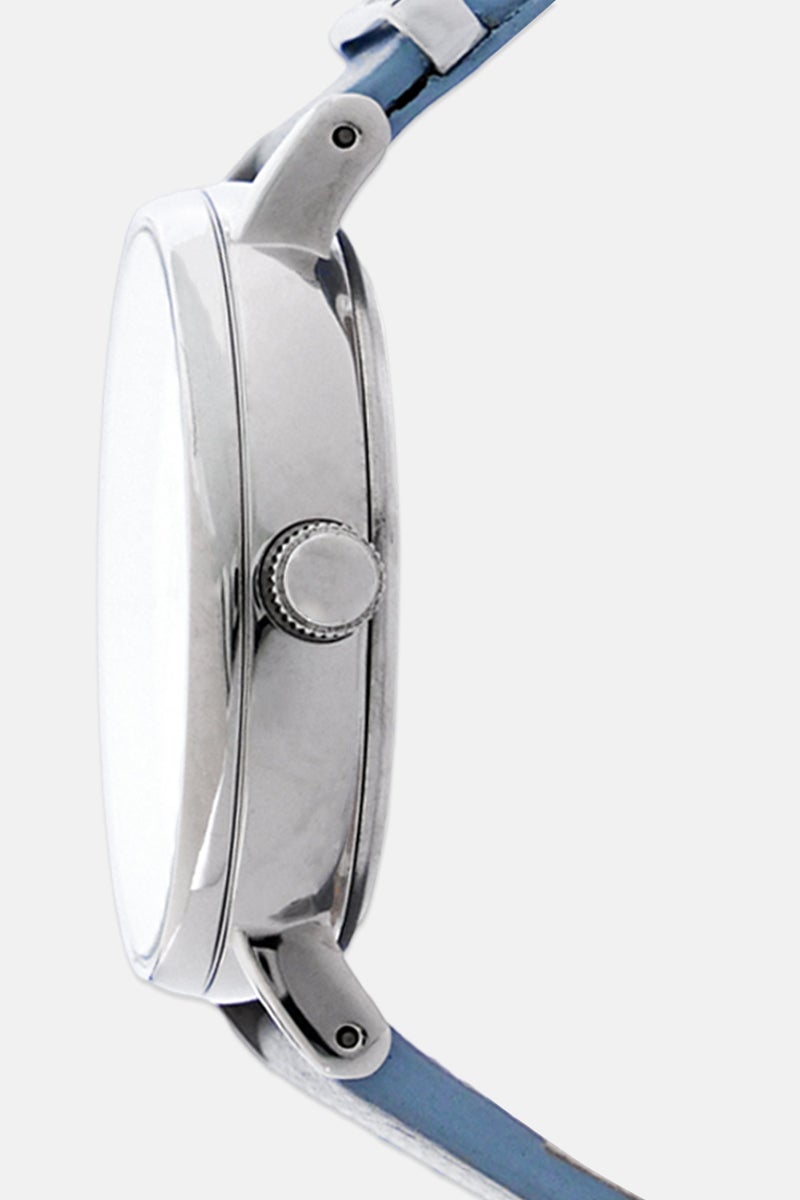 TIMEX Women TW2R70300 Quartz Leather Watch 37 mm, Slate Blue - Image 3