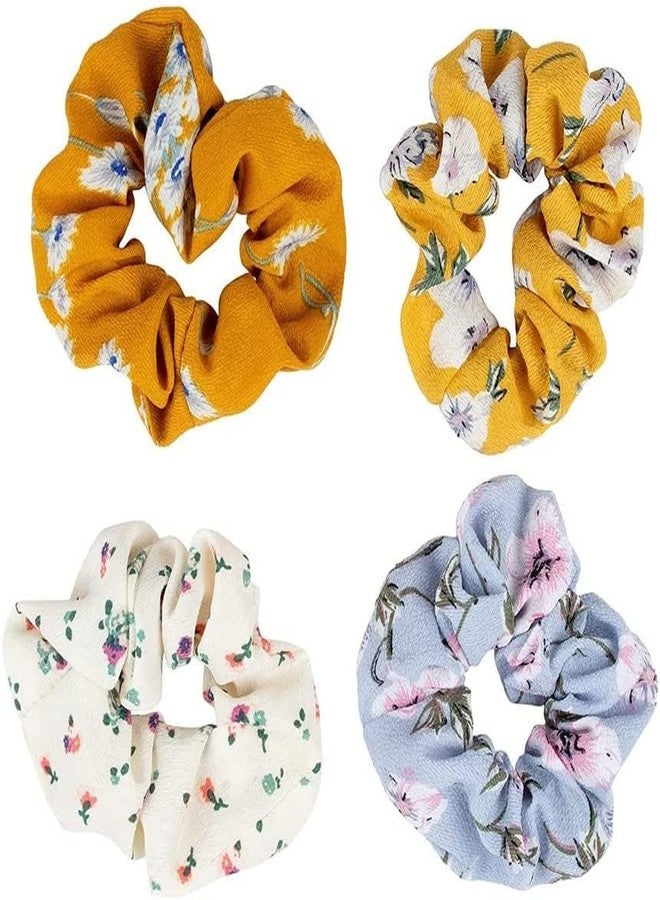BIRZAR 12-Pack Floral Chiffon Elastic Hair Tie Scrunchies (Designs Selected Randomly) - Image 4