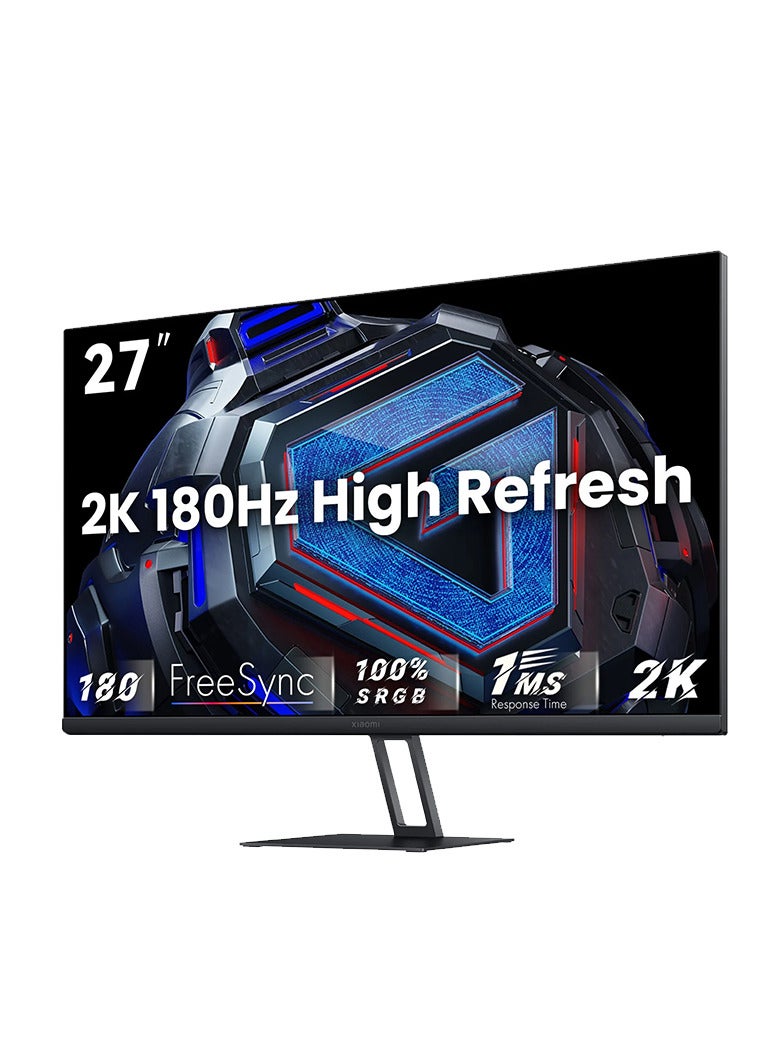 27" Inch Display Gaming Monitor (2560x1440) LCD G27Qi 2K, Fast IPS, 180Hz Refresh Rate, Upto 1ms Response Time with AMD Freesync & 2× HDMI2.0 DP 1.4×2 - ELA5597UK | Balck