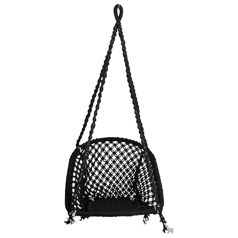 Generic Swingkart Regular Indoor Outdoor D Shape Hanging Swing Chair Black  - Image 1