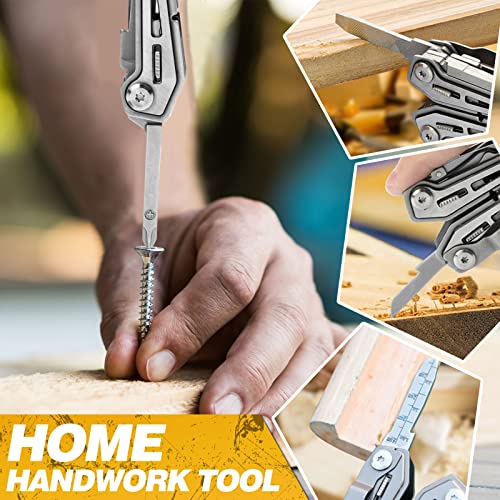 BIBURY Multitools BI2043, 17-in-1 Portable Multitool Foldable Spring-Loaded Pliers with Scissors, Can Opener & Screwdriver, Safety Locking EDC Tools for Camping Outdoor Activities Home Repair (Black) - Image 5