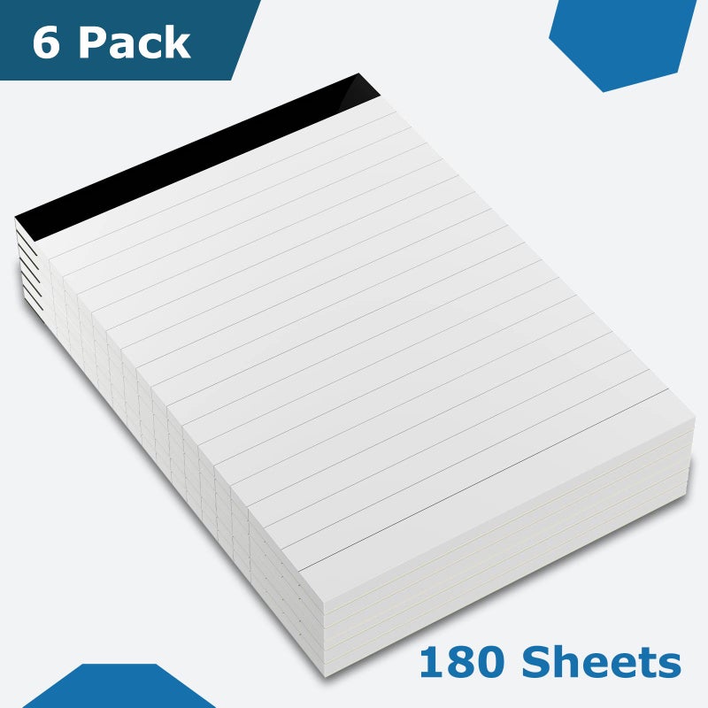 MuiAng 6 Pcs Perforated Note Pads College Ruled - 4" x 6" Inch Writing Notepad for Daily Planning - Perforated Small Notepads with 31 Sheets per Pad - Ruled Papers - Image 4