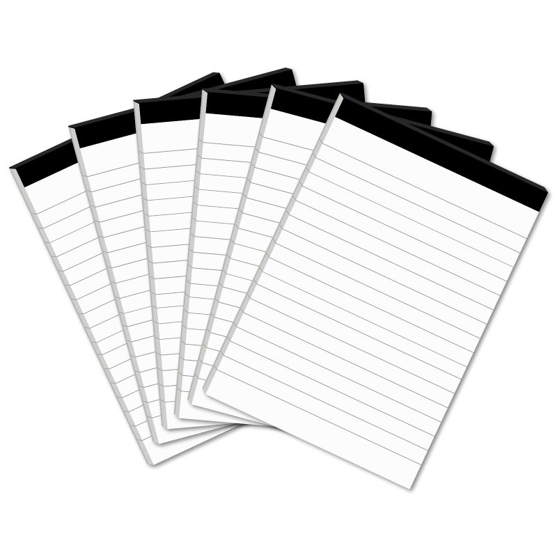 MuiAng 6 Pcs Perforated Note Pads College Ruled - 4" x 6" Inch Writing Notepad for Daily Planning - Perforated Small Notepads with 31 Sheets per Pad - Ruled Papers - Image 1
