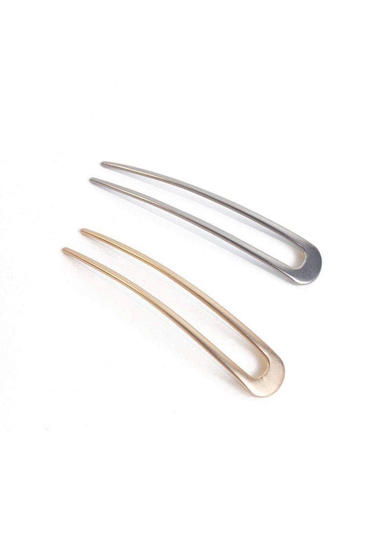 Suoirblss Suoirblss 2PCS UShaped Plug Hair Fork Hair Clips Stick Pin Hairpins Hair Comb Hair Fork Beauty Tools Hair Accessories for Womens B 