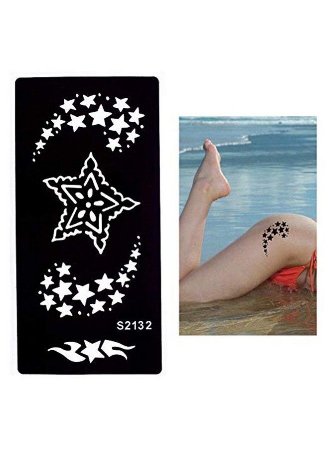ivana's - Heena Mehandi Tatto Stencil Set For ; Hand ; Body ; Fingure ; Face ; Heena Art Temporary Tatto For Kids Girls & Women Design Niv366 - Image 1