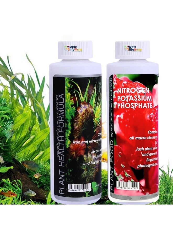 VAYINATO مجموعة سماد نباتات الأكواريوم من أكواتيك رمديز، صيغة صحة النبات-120 مل و غذاء النبات-120 مل - Image 1