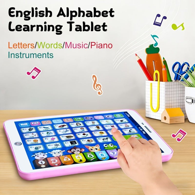 جهاز تعليمي تفاعلي للأطفال باللغة الإنجليزية على شكل لوح أخضر، يساعد في تعلم الحروف والأرقام والكلمات والموسيقى والرياضيات، لعبة إلكترونية لتنمية الطفل، هدية عيد الميلاد وعيد الميلاد - Image 3