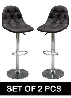 Living SET OF 2 Bar Stools Modern Counter Height Barstools Adjustable  - Image 1