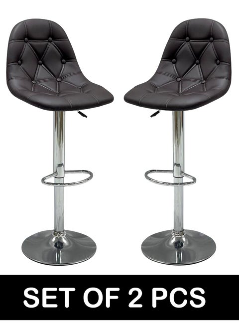 SET OF 2 Bar Stools Modern Counter Height Barstools Adjustable