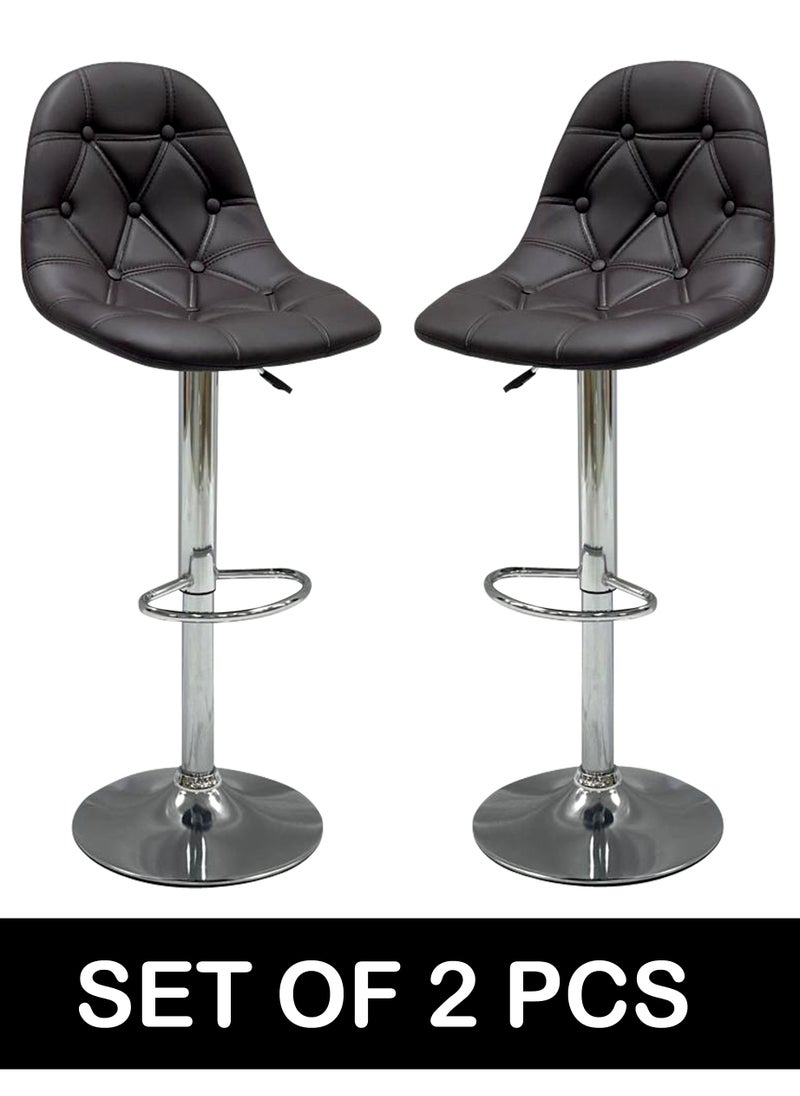SET OF 2 Bar Stools Modern Counter Height Barstools Adjustable