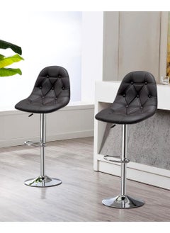 Living SET OF 2 Bar Stools Modern Counter Height Barstools Adjustable  - Image 3