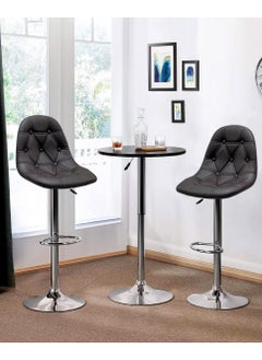 Living SET OF 2 Bar Stools Modern Counter Height Barstools Adjustable  - Image 4