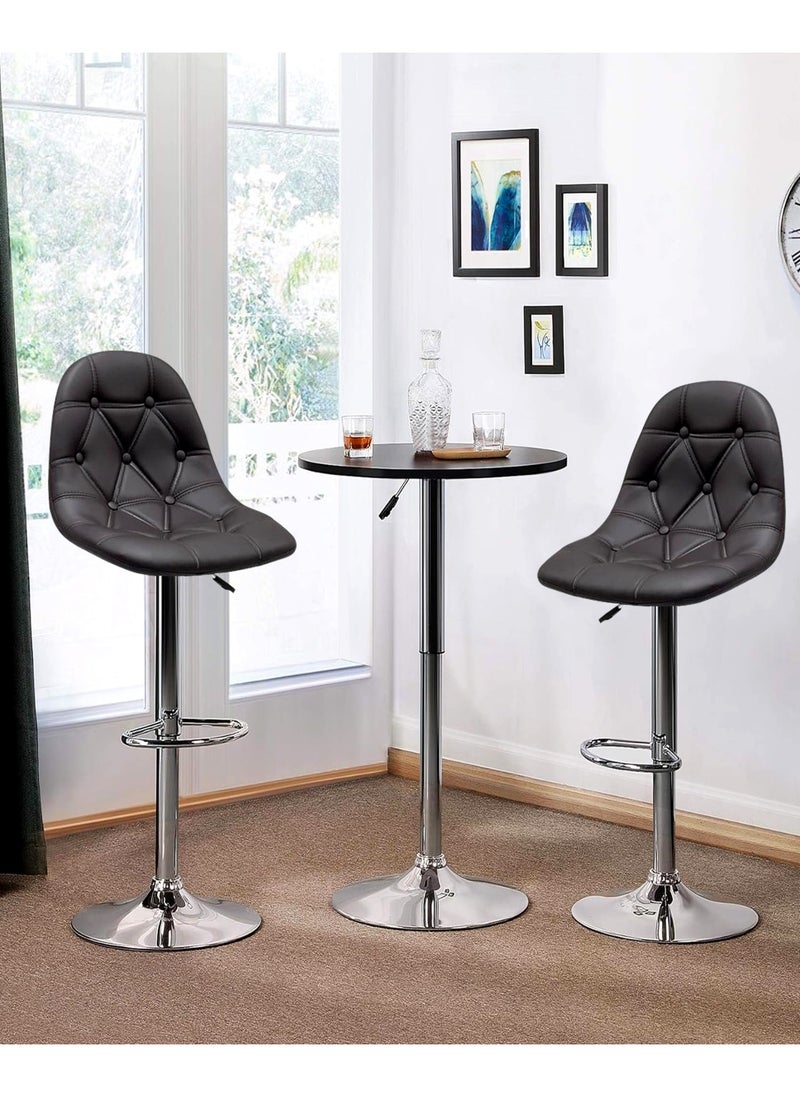 SET OF 2 Bar Stools Modern Counter Height Barstools Adjustable