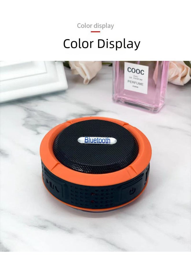 C6 Bluetooth Speaker Waterproof Suction Cup Wireless Three Anti-card Small Stereo Outdoor Portable Hands-free Hanging Buckle Call Speaker - Image 4