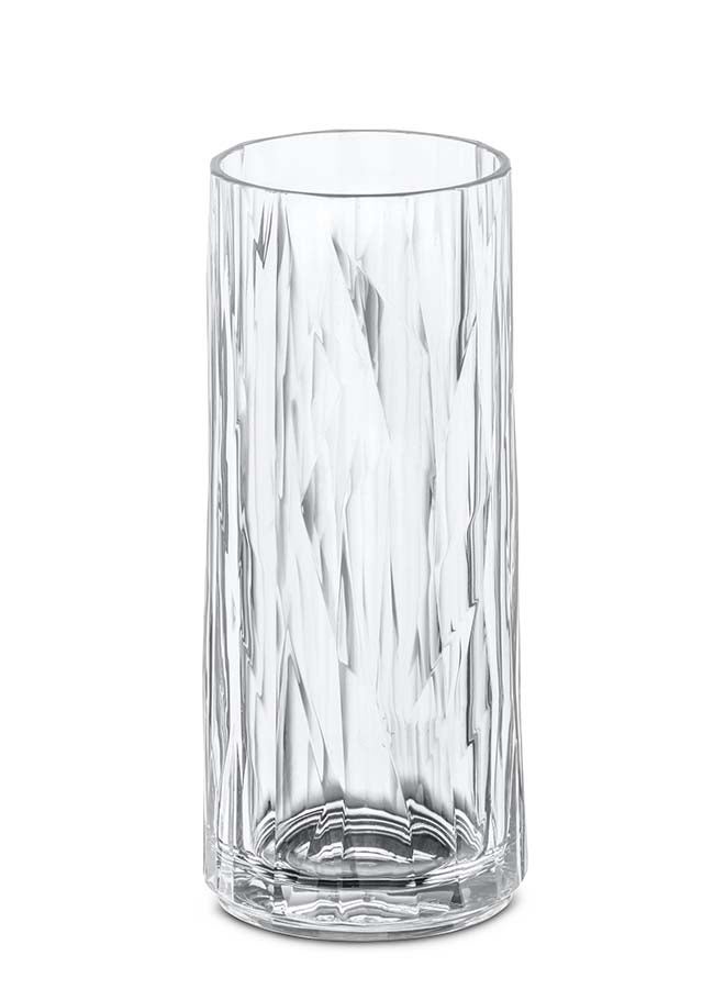 Koziol Long Drink Glass Transparent Club No 3 290ml, Polycarbonate