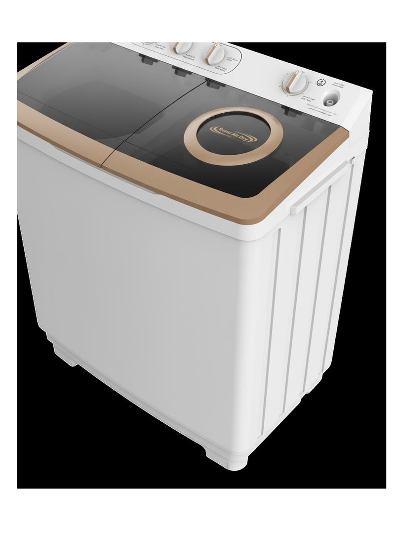 General Tech 7.5 Kilo Twin Top Loading Semi Auto Washing Machine, High Quality, Easy to Move, - Image 4