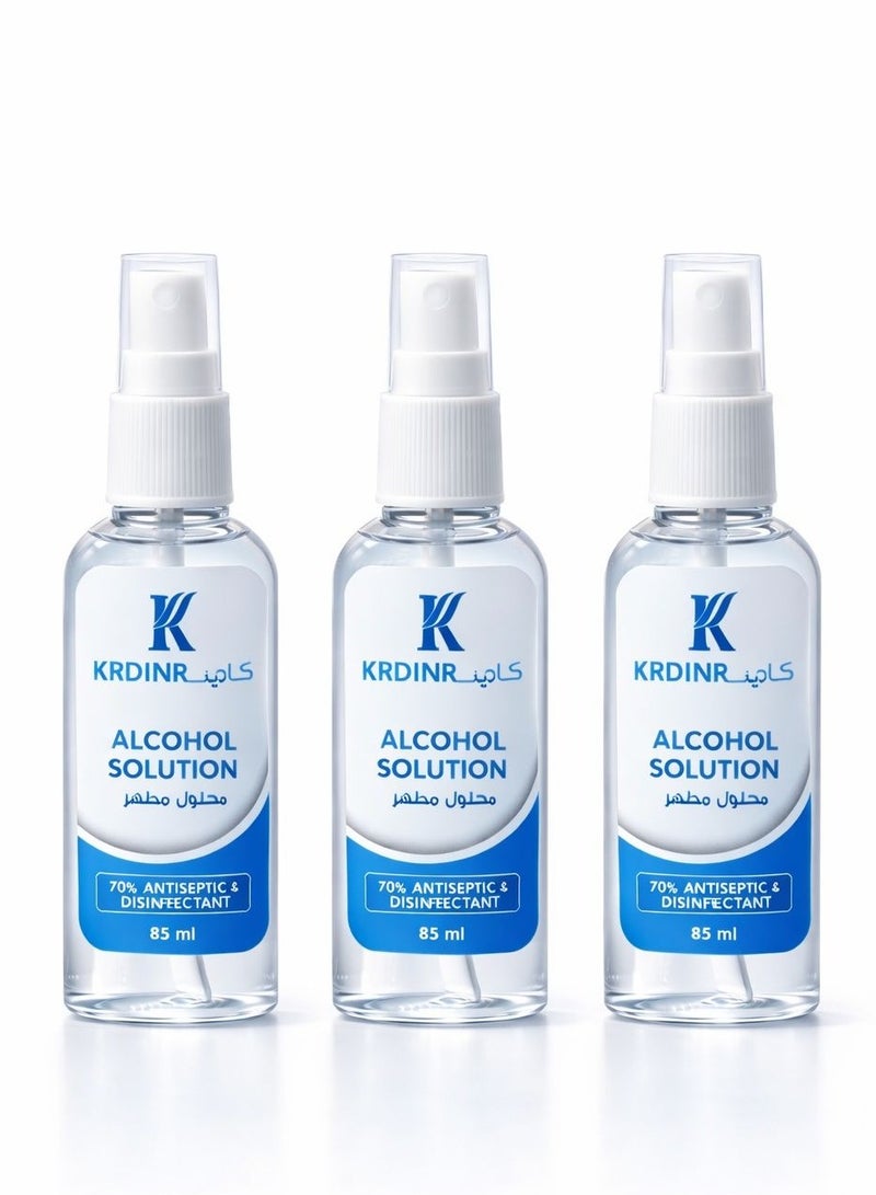 kadina 3 Kadina Fast-Acting Disinfectant and Sanitizer Bottles - 85ml each | Kills 99.9% of germs | Suitable for surfaces and hands | Convenient travel spray - Image 1