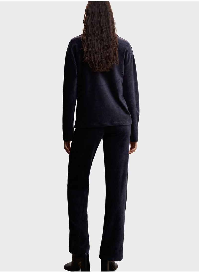 MANGO - V-Neck Knitted Sweater - Image 1