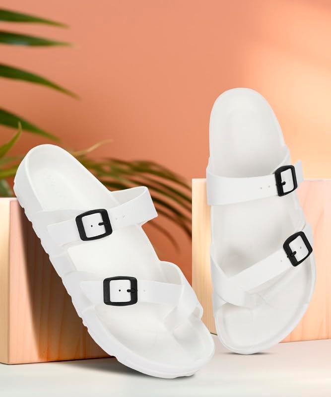 PARAGON K3408G Slippers for Men | Comfortable, Lightweight, Durable Flip Flops with Rubberised EVA Sole | Easy Washable Slip Ons | Ideal for Everyday Use White - Image 2