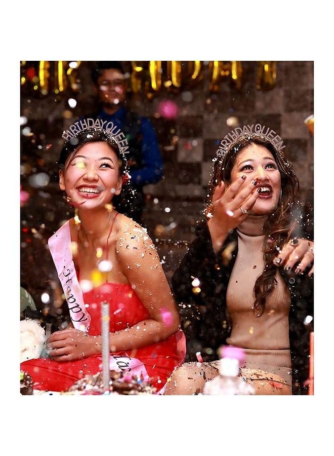 AOPRIE Birthday Crown For Women Rose Gold Birthday Tiara For Girls Birthday Queen Headband Princess Crown Rhinestone Happy Birthday Accessories - Image 4
