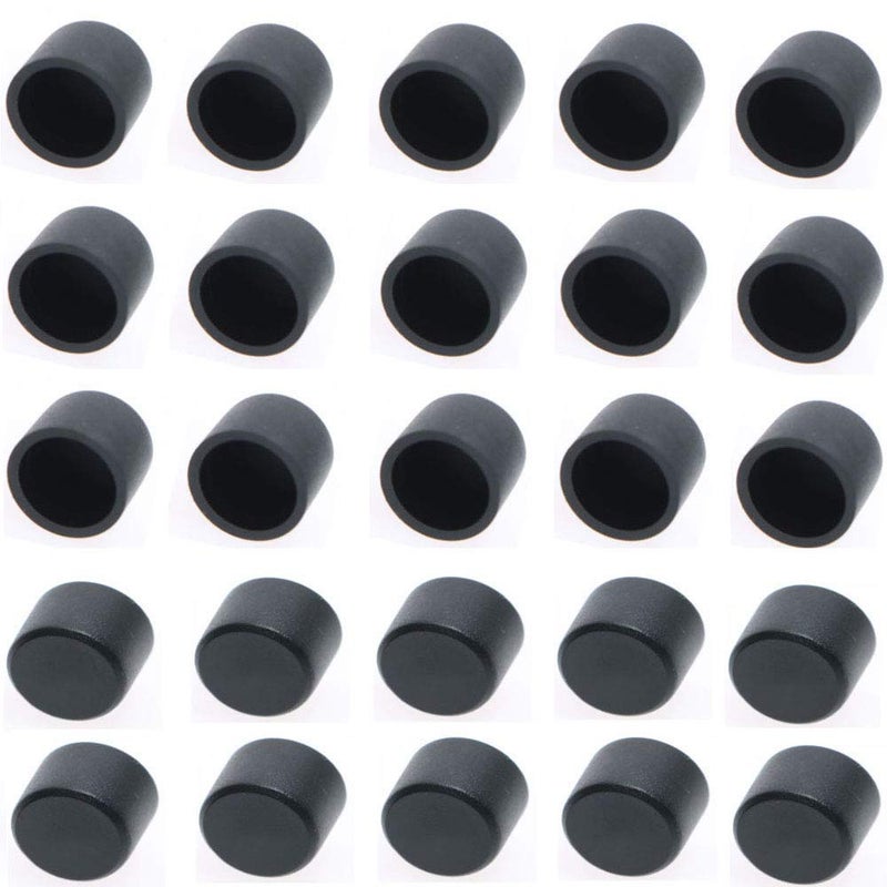 Omama RCA Female Connector Dust Proof Cap Protector Cover 100 Pcs Black - Image 1