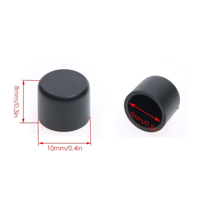 Omama RCA Female Connector Dust Proof Cap Protector Cover 100 Pcs Black - Image 2