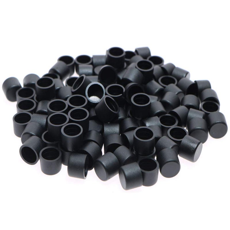 Omama RCA Female Connector Dust Proof Cap Protector Cover 100 Pcs Black - Image 3