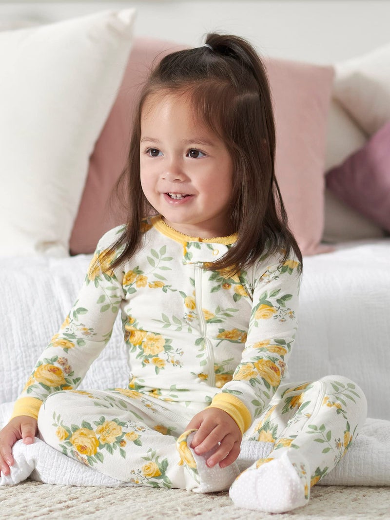 Gerber Baby Girls 4-pack Footed Pajamas And Toddler Sleepers, Roses And Fox, 18 Months US - Image 2