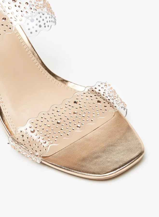 سيليست Women'S Embellished Slip-On Sandals With Block Heels