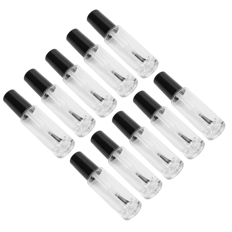 10pcs 8ml Empty Nail Polish Glass Bottles Accessory with Brush Cap Mixing Balls Funnel - Image 5