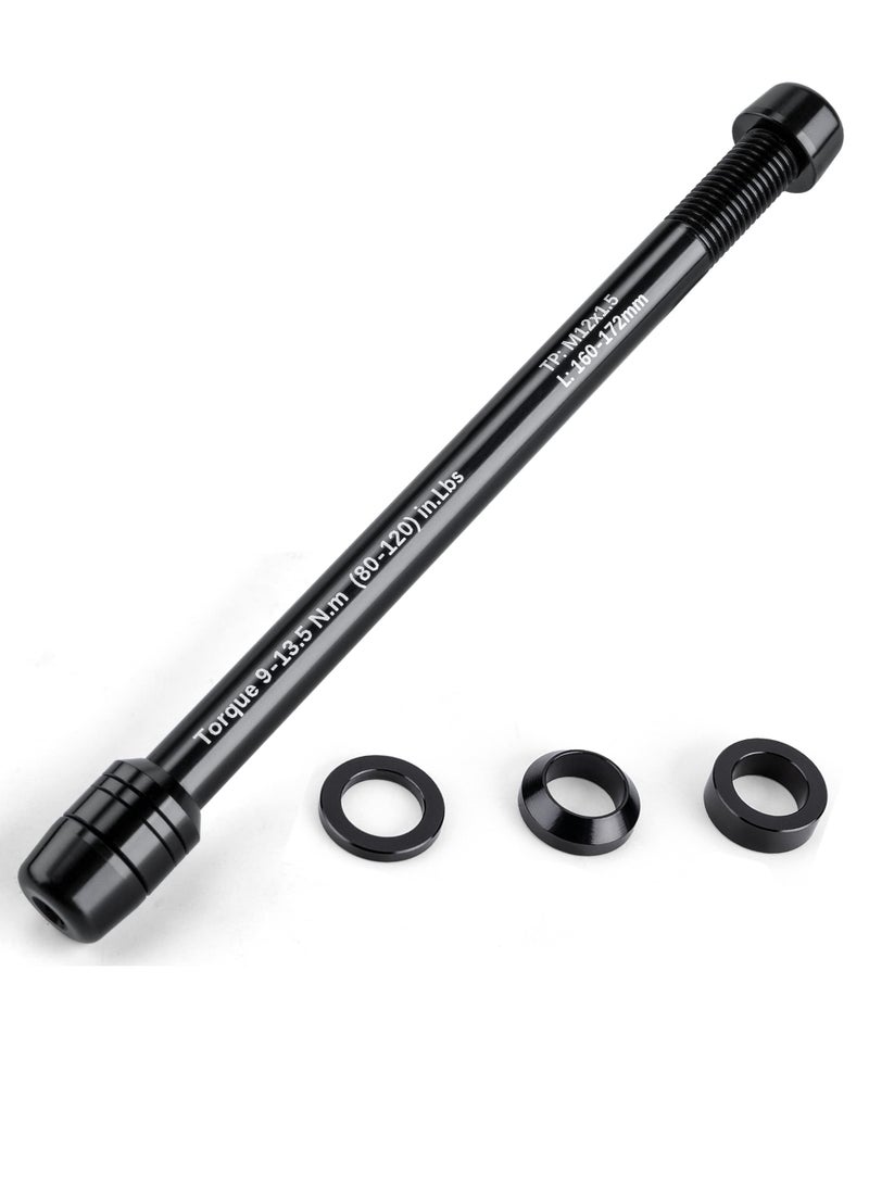 SYOSI Trainer Thru Axle 12mm Thru Axles for Bike Trainers M12 x 1.5/1.75 Thru Axle Adapter for Rear Wheel Attachment Trainer Compatible with Kinetic Saris CycleOps Elite TacX Indoor Trainers - Image 1