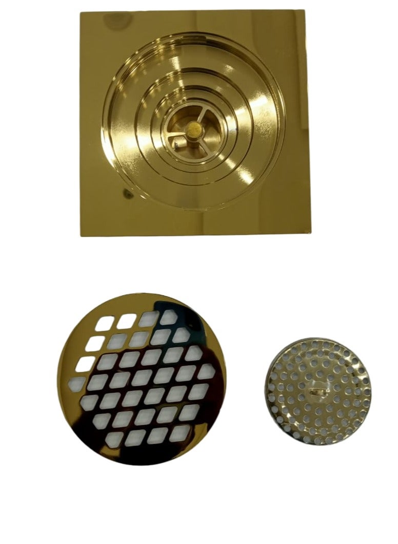 D&N "Brass Steel Drainer Series: Chrome Floor Drain Strainer for Efficient Waste - Image 1