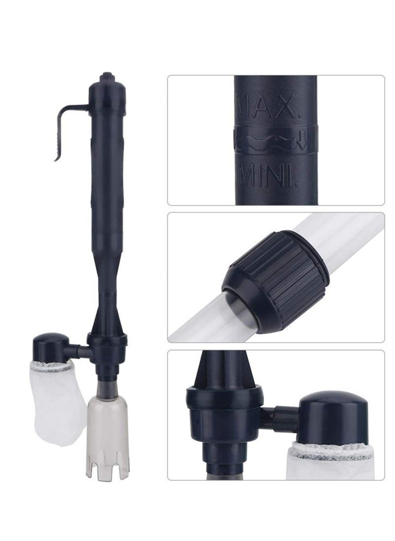 SYOSI - Aquarium Gravel Cleaner, 3 in 1 Electric Fish Tank Vacuum Cleaner Syphon Operated Gravel Water Filter Cleaner Sand Washer for Big and Small Tank Water Changing and Sand Clean - Image 1