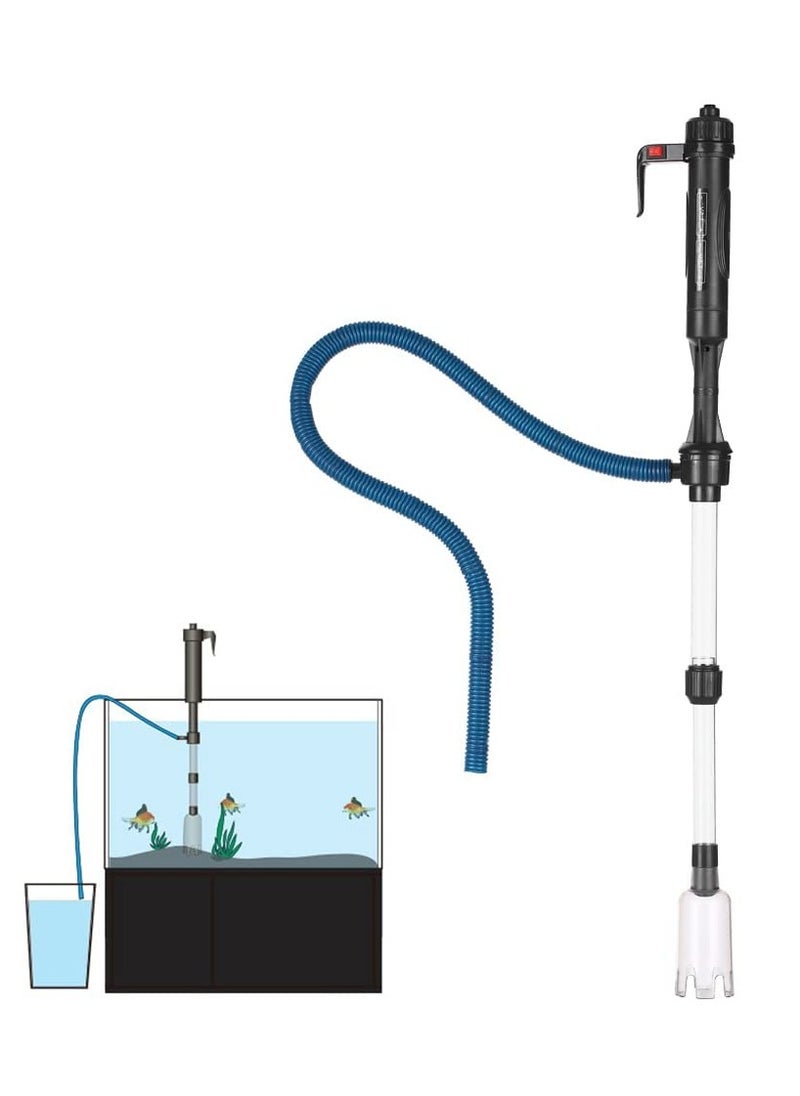 SYOSI - Aquarium Gravel Cleaner, 3 in 1 Electric Fish Tank Vacuum Cleaner Syphon Operated Gravel Water Filter Cleaner Sand Washer for Big and Small Tank Water Changing and Sand Clean - Image 1