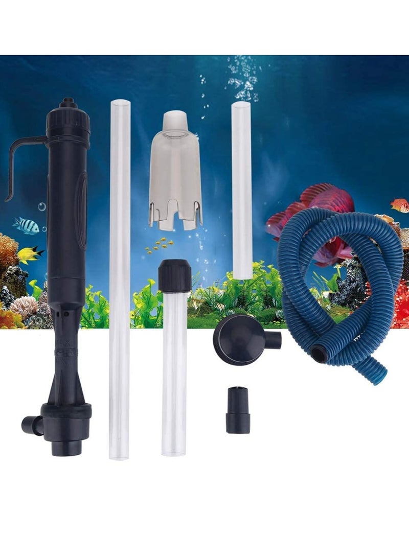 SYOSI - Aquarium Gravel Cleaner, 3 in 1 Electric Fish Tank Vacuum Cleaner Syphon Operated Gravel Water Filter Cleaner Sand Washer for Big and Small Tank Water Changing and Sand Clean - Image 1