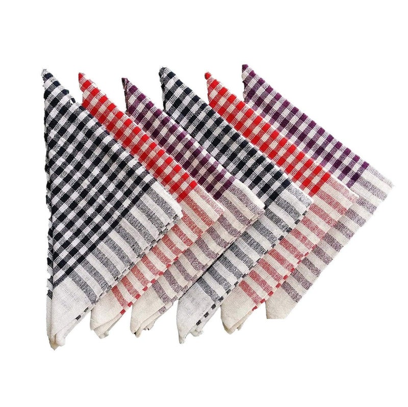 A'kin Akin 100% Cotton Cleaning Cloth Kitchen Napkin | Duster and Chapatis Napkins | Table Wipe Multipurpose Napkin 15X15 Inch | (Pack of 12) - Image 4