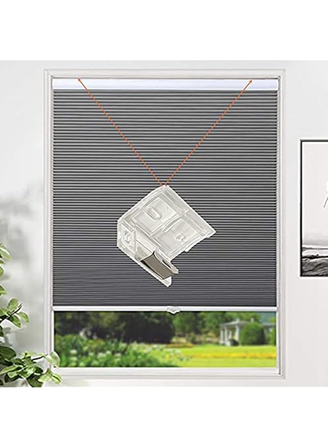 erorex 4Pcs Cordless Shade Bracket Mounting Bracket With Metal Clip Mini Mounting Bracket Clips For 1 Inch 25Mm Pleated Shades Cordless Blinds Headrail And Cordless Honeycomb Cellular As Shown - Image 4