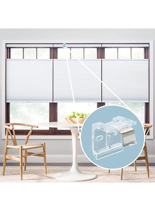 erorex 4Pcs Cordless Shade Bracket Mounting Bracket With Metal Clip Mini Mounting Bracket Clips For 1 Inch 25Mm Pleated Shades Cordless Blinds Headrail And Cordless Honeycomb Cellular As Shown - Image 5