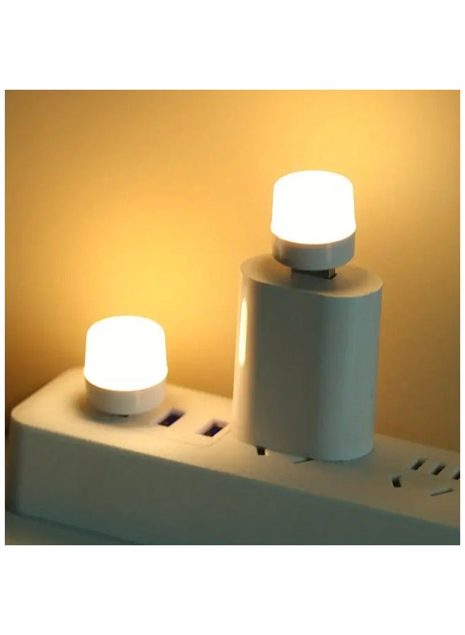 PROMASS Mini USB Plug Lamp, Portable LED USB Night Light, Eye-Protection Energy-Saving Mini Night Light Compatible With Laptop Desktop Notebook Power Bank  - Image 1