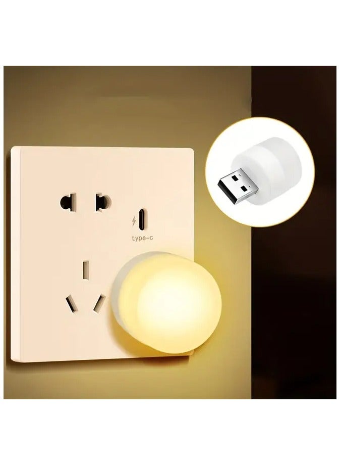 PROMASS Mini USB Plug Lamp, Portable LED USB Night Light, Eye-Protection Energy-Saving Mini Night Light Compatible With Laptop Desktop Notebook Power Bank  - Image 3