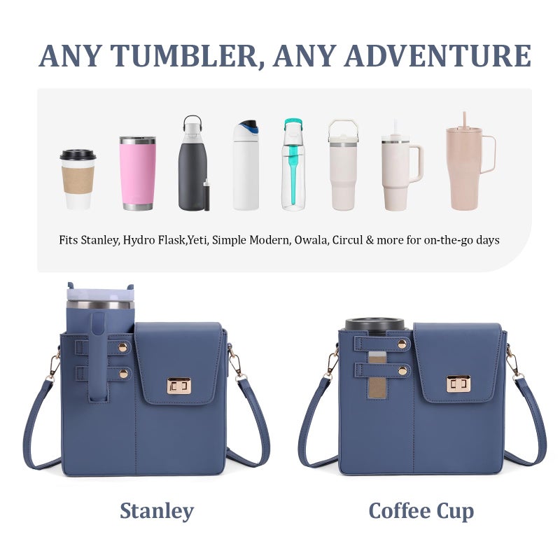 BBIQI Stanley Purse Cup Holder Bag- Outdoor Portable Crossbody Bag for Stanley Cup Tumbler Purse - Image 4